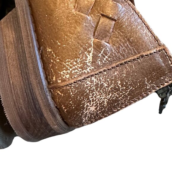 Bed Stu Las Cruces Distressed Leather Shoes Flat Genuine Luxury Size 9 Women's - Picture 14 of 16